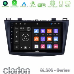 Clarion GL300 Series 4Core Android11 2+32GB Mazda 3 2009-2014 Navigation Multimedia Tablet 9