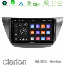 Clarion GL300 Series 4Core Android11 2+32GB Mitsubishi Lancer 2004 – 2008 Navigation Multimedia Tablet 9