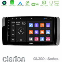 Clarion GL300 Series 4Core Android11 2+32GB Mercedes R Class Navigation Multimedia Tablet 9