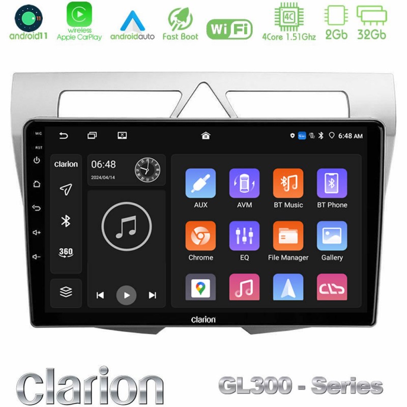 Clarion GL300 Series 4Core Android11 2+32GB Kia Picanto Navigation Multimedia Tablet 9