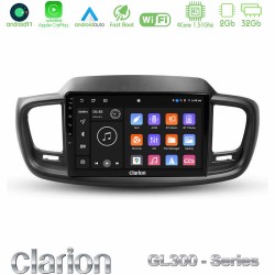 Clarion GL300 Series 4Core Android11 2+32GB Kia Sorento 2018-2021 Navigation Multimedia Tablet 9