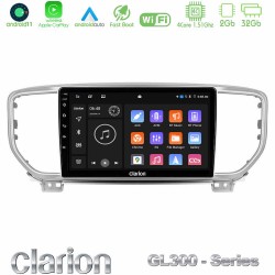 Clarion GL300 Series 4Core Android11 2+32GB Kia Sportage 2018-2021 Navigation Multimedia Tablet 9