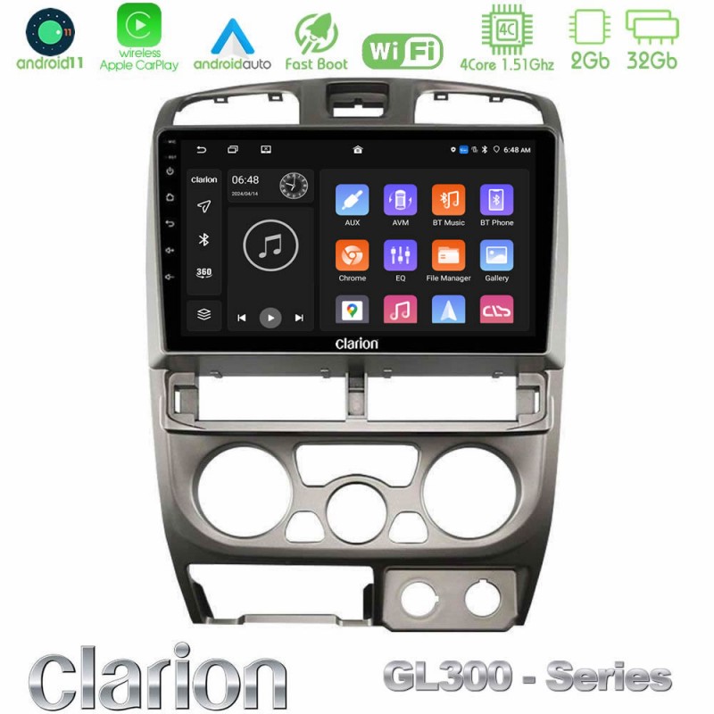 Clarion GL300 Series 4Core Android11 2+32GB Isuzu D-Max 2004-2006 Navigation Multimedia Tablet 9