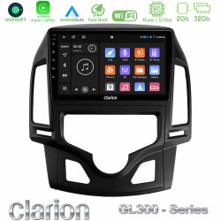 Clarion GL300 Series 4Core Android11 2+32GB Hyundai i30 2007-2012 Auto A/C Navigation Multimedia Tablet 9