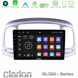 Clarion GL300 Series 4Core Android11 2+32GB Hyundai Accent 2006-2011 Navigation Multimedia Tablet 9