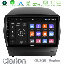 Clarion GL300 Series 4Core Android11 2+32GB Hyundai IX35 Auto A/C Navigation Multimedia Tablet 9