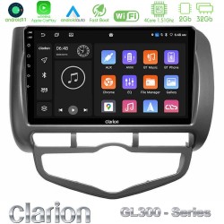 Clarion GL300 Series 4Core Android11 2+32GB Honda Jazz 2002-2008 (Auto A/C) Navigation Multimedia Tablet 9