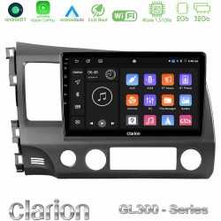 Clarion GL300 Series 4Core Android11 2+32GB Honda Civic 2006-2011 Navigation Multimedia Tablet 9