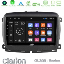 Clarion GL300 Series 4Core Android11 2+32GB Fiat 500L Navigation Multimedia Tablet 10