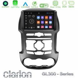 Clarion GL300 Series 4Core Android11 2+32GB Ford Ranger 2012-2016 Navigation Multimedia Tablet 9