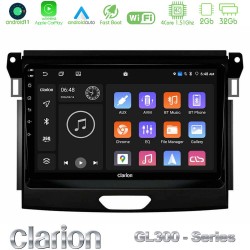 Clarion GL300 Series 4Core Android11 2+32GB Ford Ranger 2017-2022 Navigation Multimedia Tablet 9