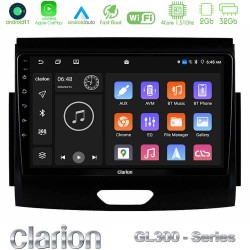 Clarion GL300 Series 4Core Android11 2+32GB Ford Ranger 2017-2022 Navigation Multimedia Tablet 9