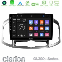 Clarion GL300 Series 4Core Android11 2+32GB Chevrolet Captiva 2012-2016 Navigation Multimedia Tablet 9