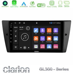 Clarion GL300 Series 4Core Android11 2+32GB BMW 3 Series 2006-2011 Navigation Multimedia Tablet 9