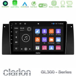 Clarion GL300 Series 4Core Android11 2+32GB BMW 5 Series (E39) / X5 (E53) Navigation Multimedia Tablet 9