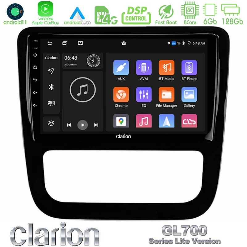 Clarion GL700 Lite Series 8Core Android11 6+128GB VW Scirocco 2008-2014 Navigation Multimedia Tablet 9