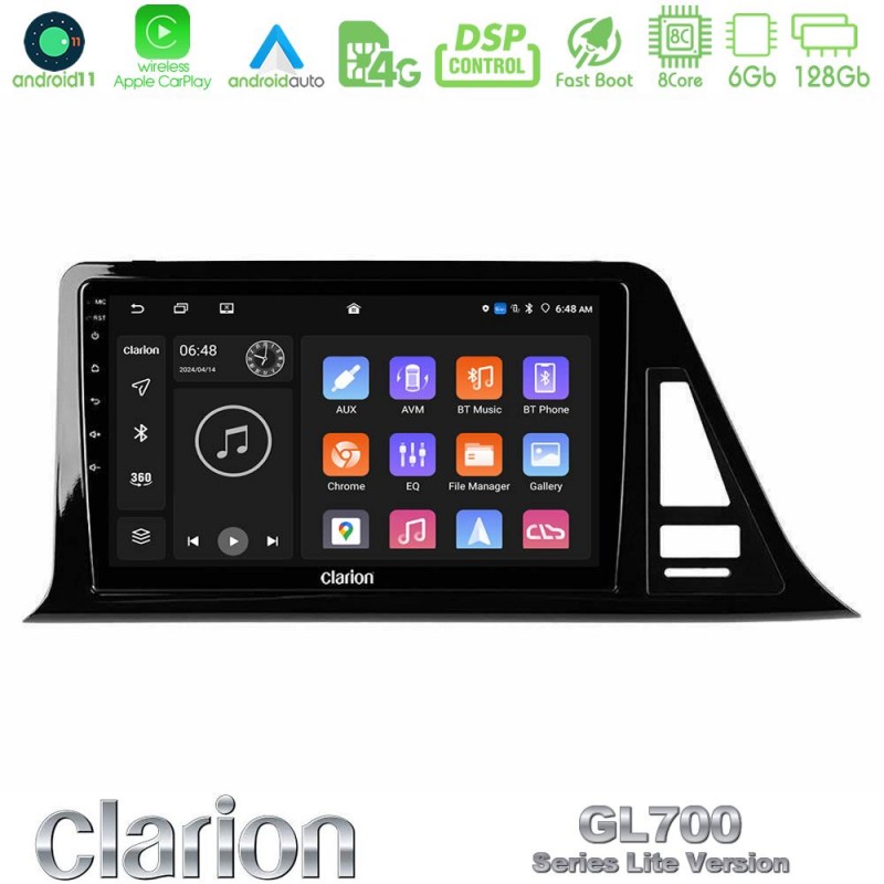 Clarion GL700 Lite Series 8Core Android11 6+128GB Toyota CH-R Navigation Multimedia Tablet 9