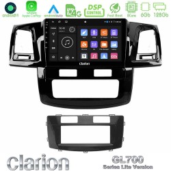 Clarion GL700 Lite Series 8Core Android11 6+128GB Toyota Hilux 2007-2011 Navigation Multimedia Tablet 9