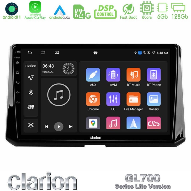 Clarion GL700 Lite Series 8Core Android11 6+128GB Toyota Corolla 2019-2022 Navigation Multimedia Tablet 9