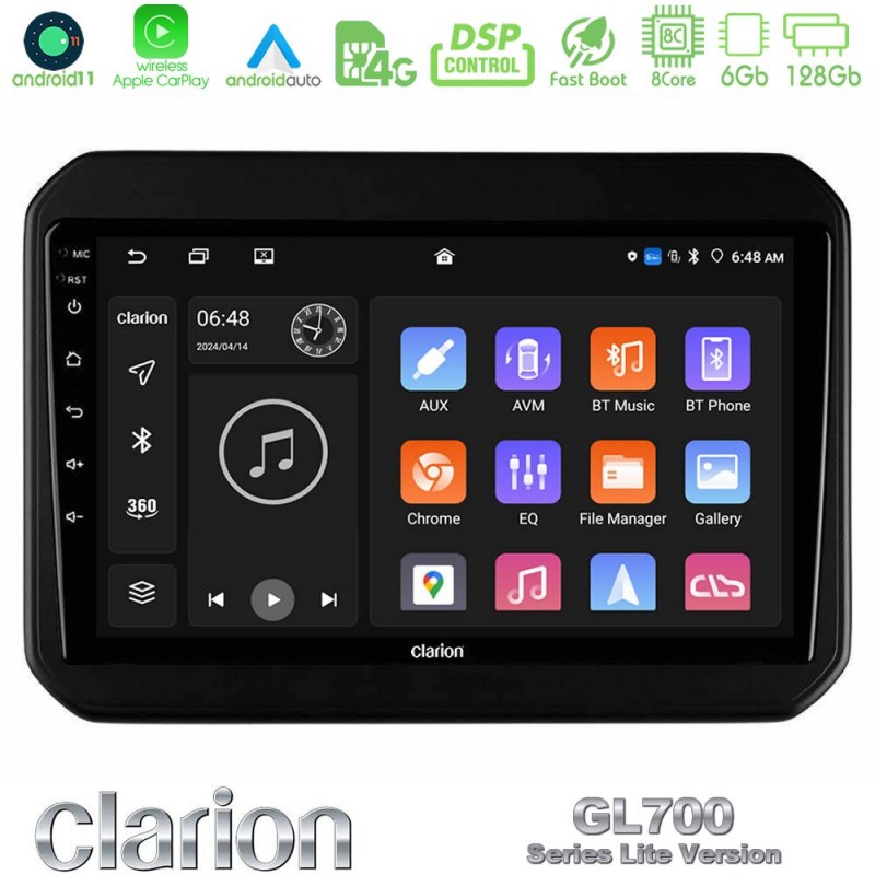 Clarion GL700 Lite Series 8Core Android11 6+128GB Suzuki Ignis Navigation Multimedia Tablet 9