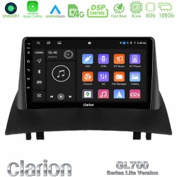 Clarion GL700 Lite Series 8Core Android11 6+128GB Renault Megane 2 2002-2008 Navigation Multimedia Tablet 9