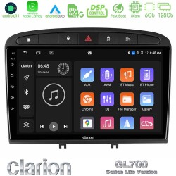 Clarion GL700 Lite Series 8Core Android11 6+128GB Peugeot 308/RCZ Navigation Multimedia Tablet 9