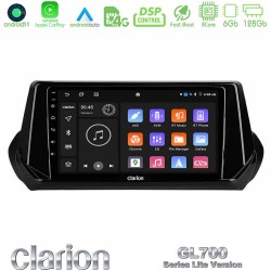 Clarion GL700 Lite Series 8Core Android11 6+128GB Peugeot 208 2019-2023 Navigation Multimedia Tablet 9