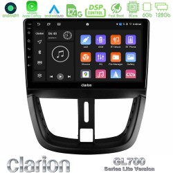 Clarion GL700 Lite Series 8Core Android11 6+128GB Peugeot 207 Navigation Multimedia Tablet 9