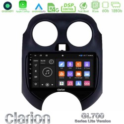 Clarion GL700 Lite Series 8Core Android11 6+128GB Nissan Micra 2011-2014 Navigation Multimedia Tablet 9