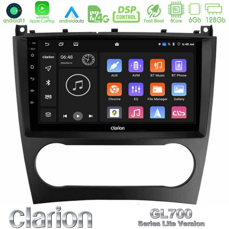 Clarion GL700 Lite Series 8Core Android11 6+128GB Mercedes W203 Facelift Navigation Multimedia Tablet 9