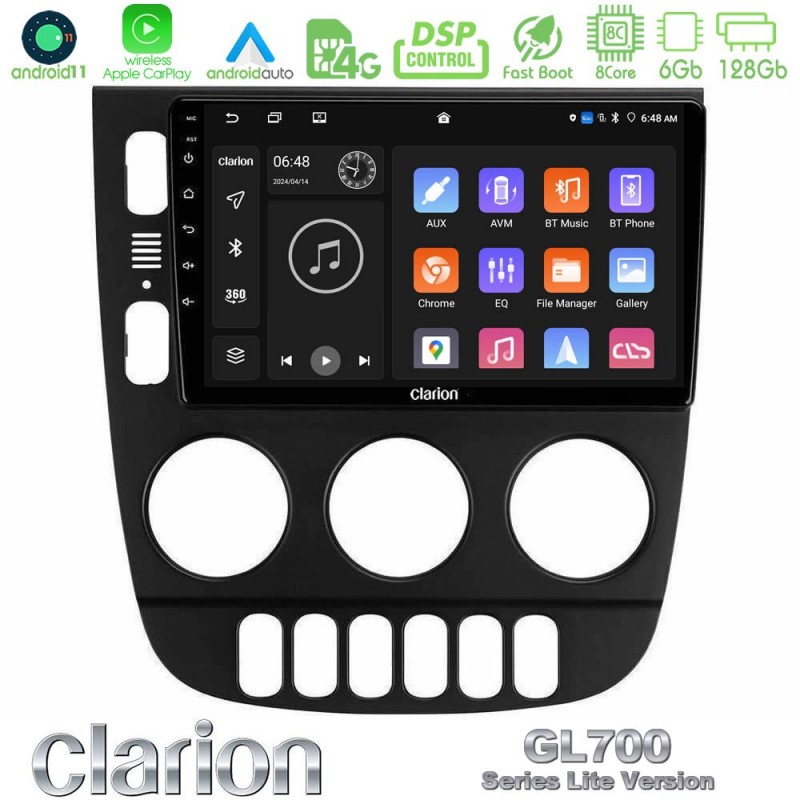 Clarion GL700 Lite Series 8Core Android11 6+128GB Mercedes ML Class 1998-2005 Navigation Multimedia Tablet 9