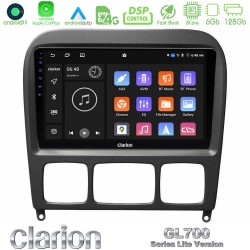 Clarion GL700 Lite Series 8Core Android11 6+128GB Mercedes S Class 1999-2004 (W220) Navigation Multimedia Tablet 9