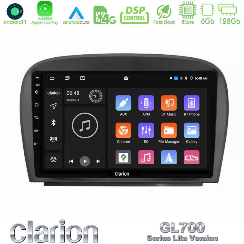 Clarion GL700 Lite Series 8Core Android11 6+128GB Mercedes SL Class 2005-2011 Navigation Multimedia Tablet 9