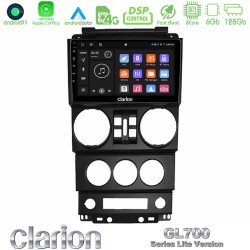 Clarion GL700 Lite Series 8Core Android11 6+128GB Jeep Wrangler 2008-2010 Navigation Multimedia Tablet 9