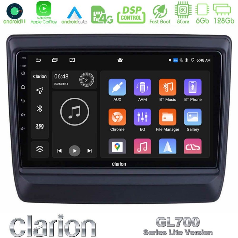 Clarion GL700 Lite Series 8Core Android11 6+128GB Isuzu D-MAX 2020-2023 Navigation Multimedia Tablet 9