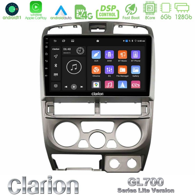 Clarion GL700 Lite Series 8Core Android11 6+128GB Isuzu D-Max 2004-2006 Navigation Multimedia Tablet 9