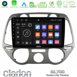 Clarion GL700 Lite Series 8Core Android11 6+128GB Hyundai i20 2009-2012 Manual A/C Navigation Multimedia Tablet 9