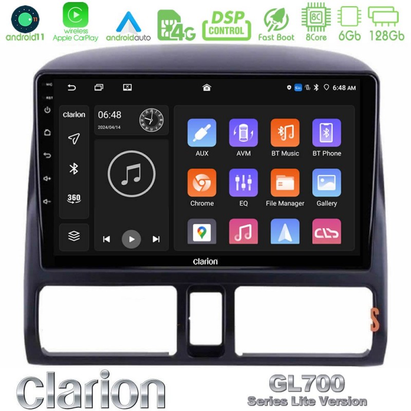 Clarion GL700 Lite Series 8Core Android11 6+128GB Honda CRV 2002-2006 Navigation Multimedia Tablet 9