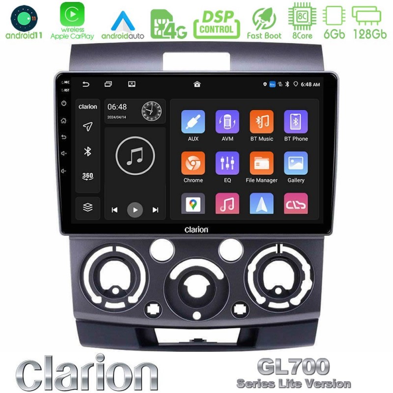 Clarion GL700 Lite Series 8Core Android11 6+128GB Ford Ranger/Mazda BT50 Navigation Multimedia Tablet 9