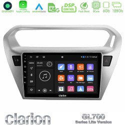 Clarion GL700 Lite Series 8Core Android11 6+128GB Citroën C-Elysée / Peugeot 301 Navigation Multimedia Tablet 9