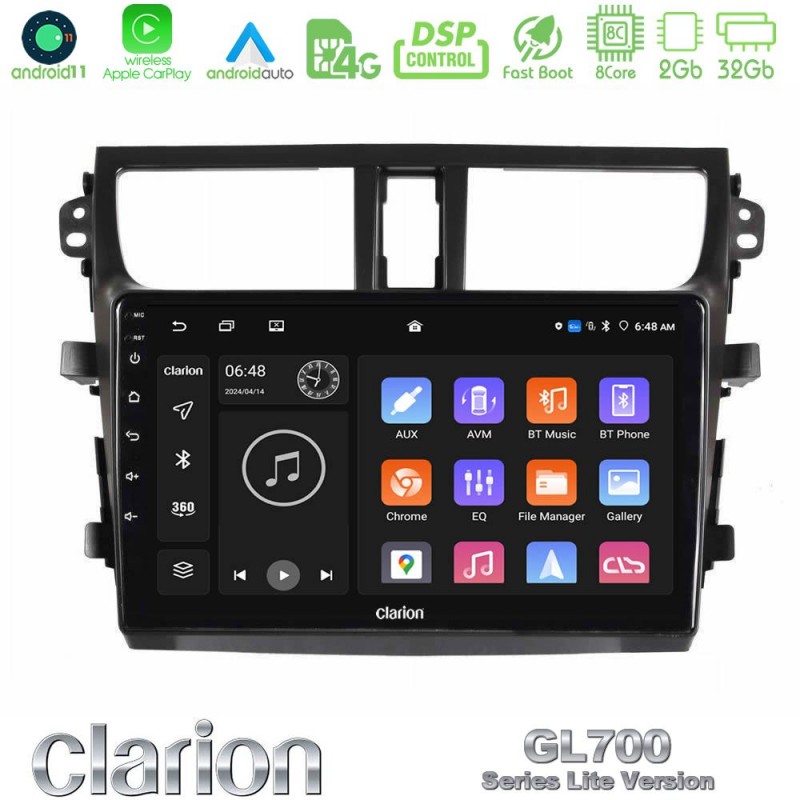 Clarion GL700 Lite Series Suzuki Celerio 2014-2020 8Core Android11 2+32GB Navigation Multimedia Tablet 9″ Με Carplay & Android Auto Με Carplay & Android Auto