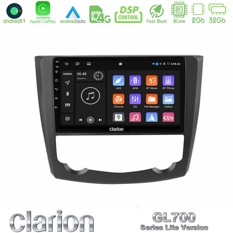 Clarion GL700 Lite Series 8Core Android11 2+32GB Renault Kadjar Navigation Multimedia Tablet 9