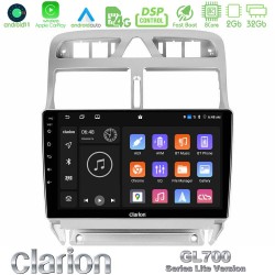 Clarion GL700 Lite Series 8Core Android11 2+32GB Peugeot 307 2002-2008 Navigation Multimedia Tablet 9