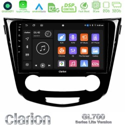 Clarion GL700 Lite Series 8Core Android11 2+32GB Nissan Qashqai J11 (Manual A/C) Navigation Multimedia Tablet 10