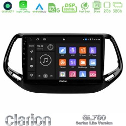 Clarion GL700 Lite Series 8Core Android11 2+32GB Jeep Compass 2017&gt; Navigation Multimedia Tablet 10