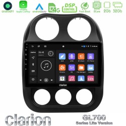 Clarion GL700 Lite Series 8Core Android11 2+32GB Jeep Compass 2012-2016 Navigation Multimedia Tablet 9