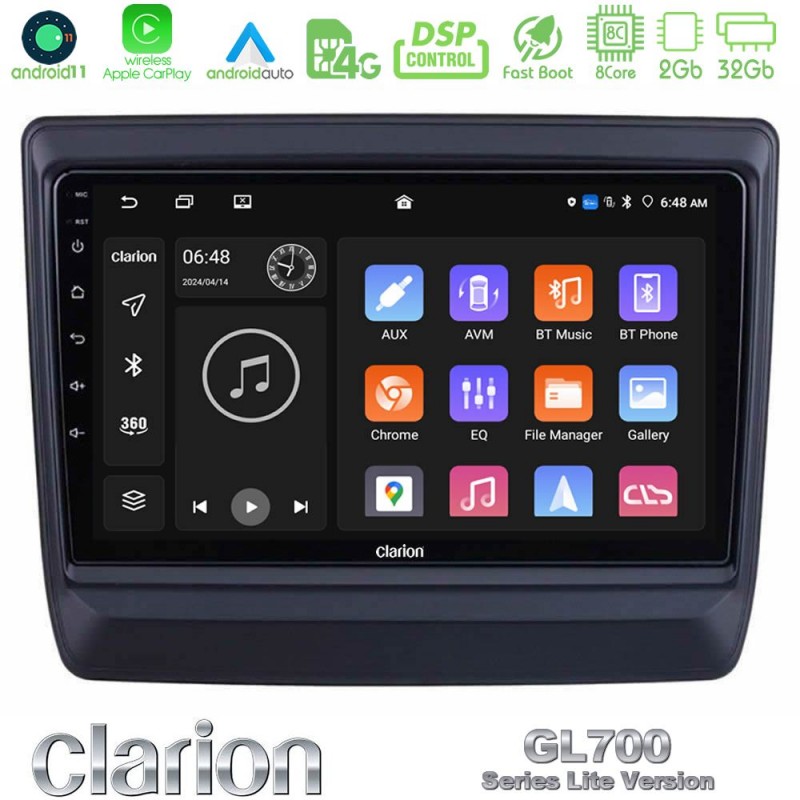 Clarion GL700 Lite Series 8Core Android11 2+32GB Isuzu D-MAX 2020-2023 Navigation Multimedia Tablet 9