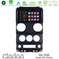 Clarion GL700 Lite Series 8Core Android11 6+128GB Jeep Wrangler 2008-2010 Navigation Multimedia Tablet 9