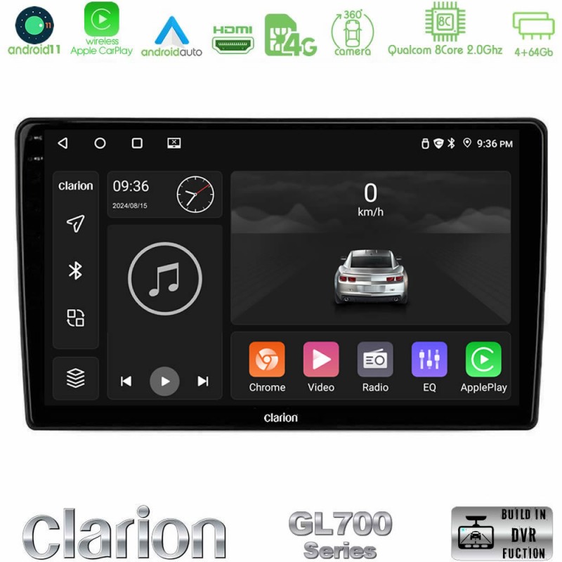 Clarion GL700 Series 8Core Android13 4+64GB Navigation Multimedia Tablet 9