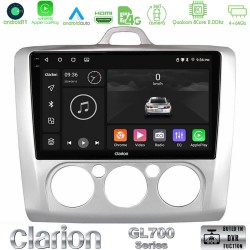 Clarion GL700 Series 8Core Android13 4+64GB Ford Focus Manual AC Navigation Multimedia Tablet 9